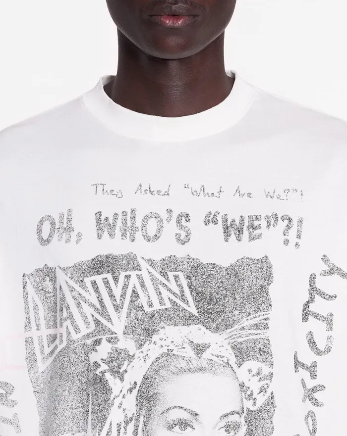 Lanvin X Future Unisex Loosefit Printed Tshirt White Mustang Men Lanvin Tshirts and Polos Lanvin X Future Unisex Loosefit Printed Tshirt White Mustang Men Lanvin Tshirts and Polos
