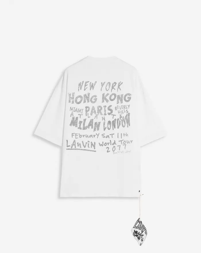 Lanvin X Future Unisex Loosefit Printed Tshirt White Mustang Men Lanvin Tshirts and Polos Lanvin X Future Unisex Loosefit Printed Tshirt White Mustang Men Lanvin Tshirts and Polos