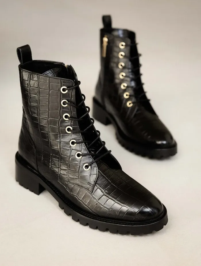 Lara Fierce Black Women Bobbies Ankle Boots