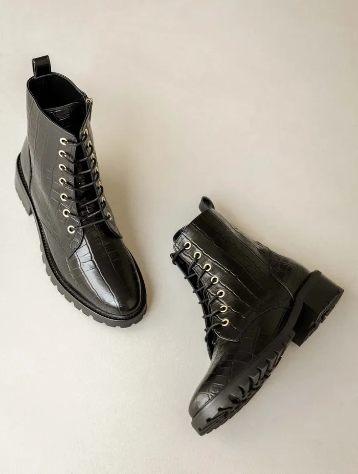 Lara Fierce Black Women Bobbies Ankle Boots