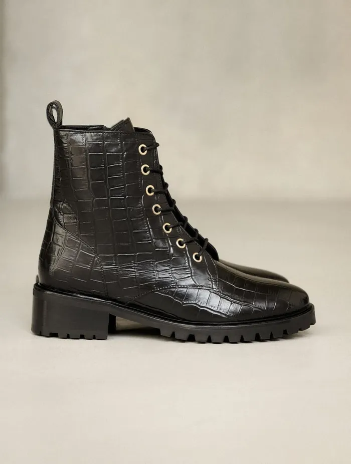 Lara Fierce Black Women Bobbies Ankle Boots