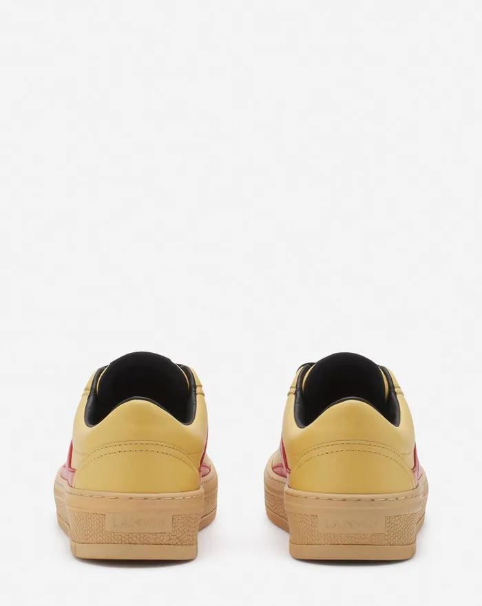 Leather Cash Sneakers Lanvin X Future For Men Bright Yellowred Men Lanvin Sneakers