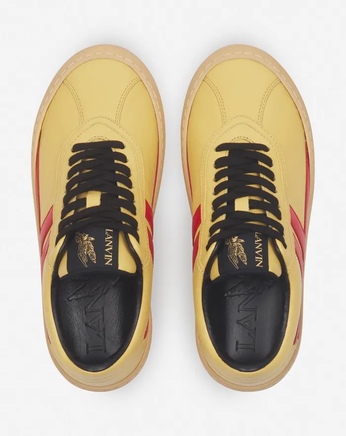 Leather Cash Sneakers Lanvin X Future For Men Bright Yellowred Men Lanvin Sneakers