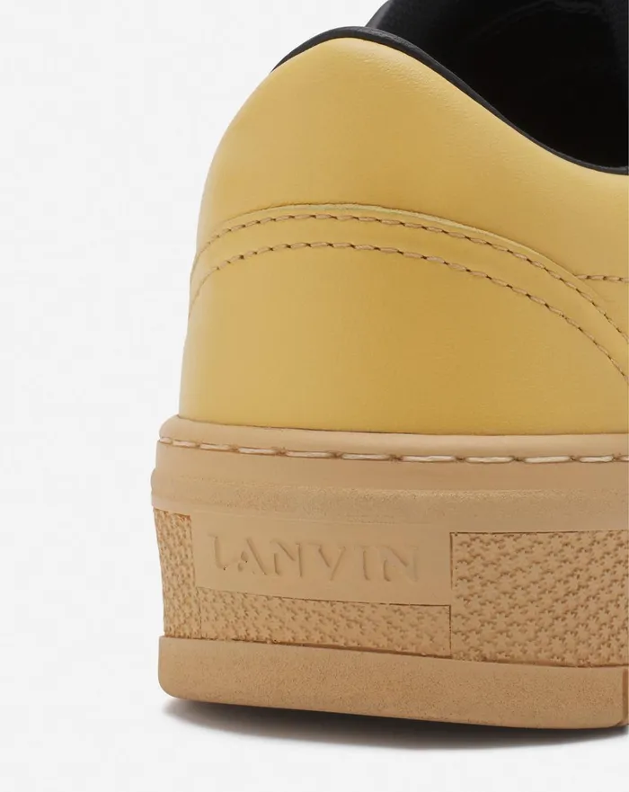 Leather Cash Sneakers Lanvin X Future For Men Bright Yellowred Men Lanvin Sneakers