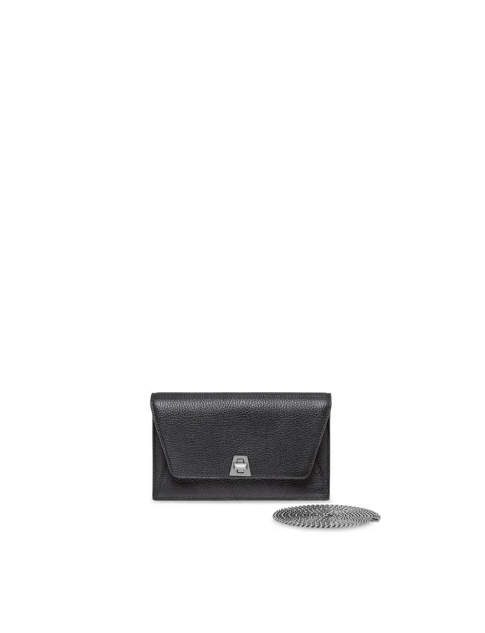 Leather Crossbody Envelope Clutch Black Women Akris Shoulder Bags