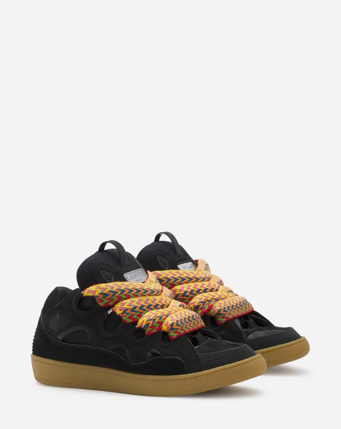 Leather Curb Sneakers Black Men Lanvin Sneakers Leather Curb Sneakers Black Men Lanvin Sneakers