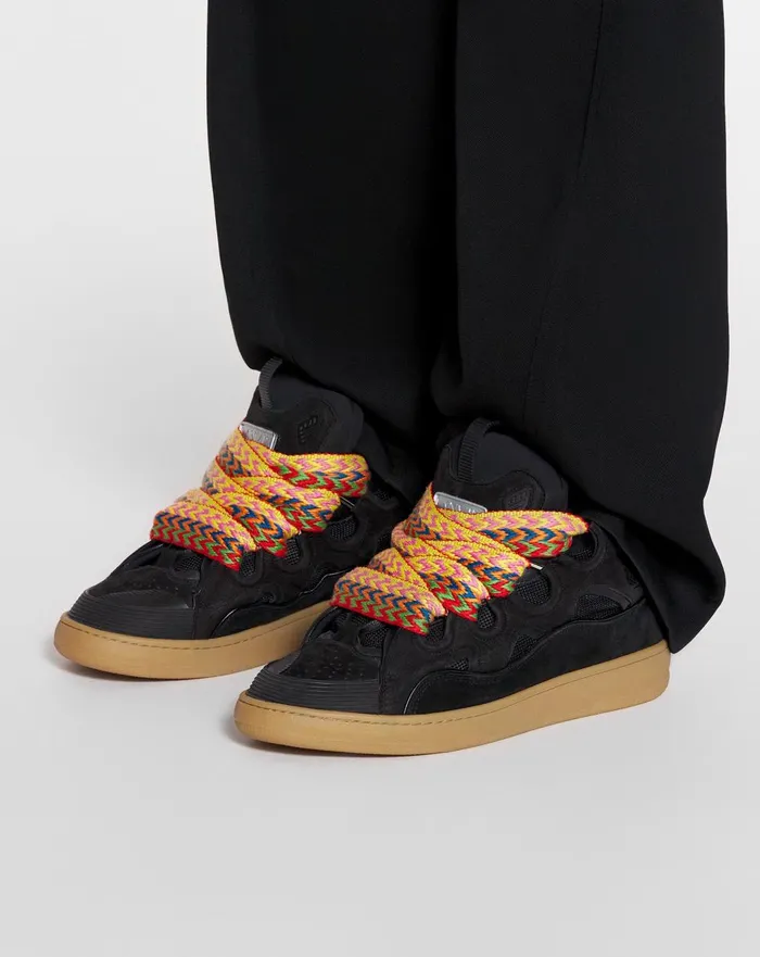 Leather Curb Sneakers Black Men Lanvin Sneakers Leather Curb Sneakers Black Men Lanvin Sneakers