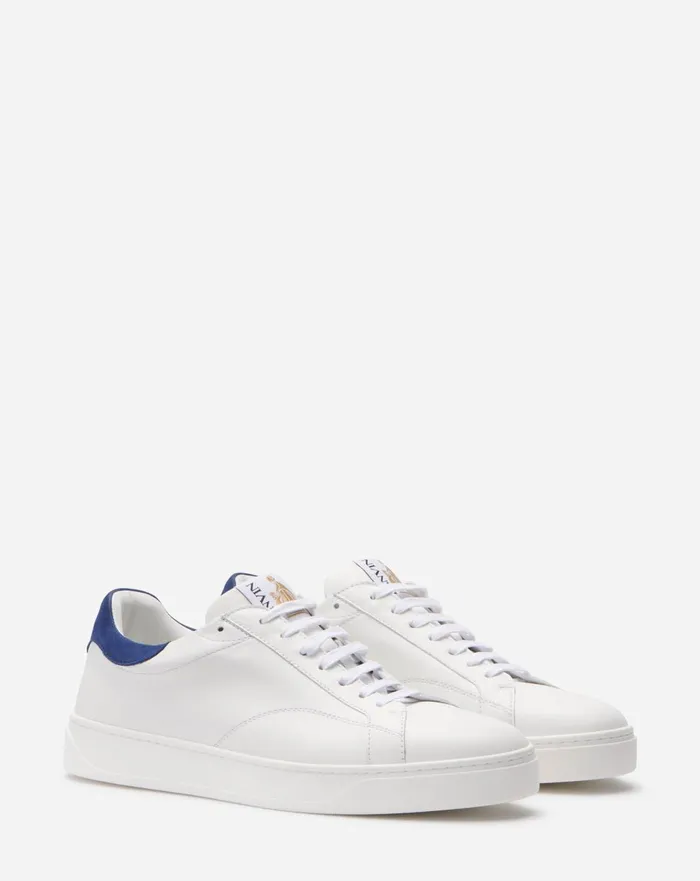 Leather Ddb0 Sneakers Whiteblue Men Lanvin Sneakers