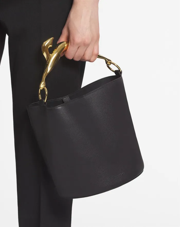 Leather Fusion Cat Bucket Bag Black Women Lanvin Tote Bags and Top Handle Bags Leather Fusion Cat Bucket Bag Black Women Lanvin Tote Bags and Top Handle Bags