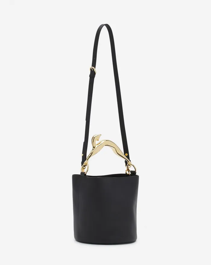 Leather Fusion Cat Bucket Bag Black Women Lanvin Tote Bags and Top Handle Bags Leather Fusion Cat Bucket Bag Black Women Lanvin Tote Bags and Top Handle Bags