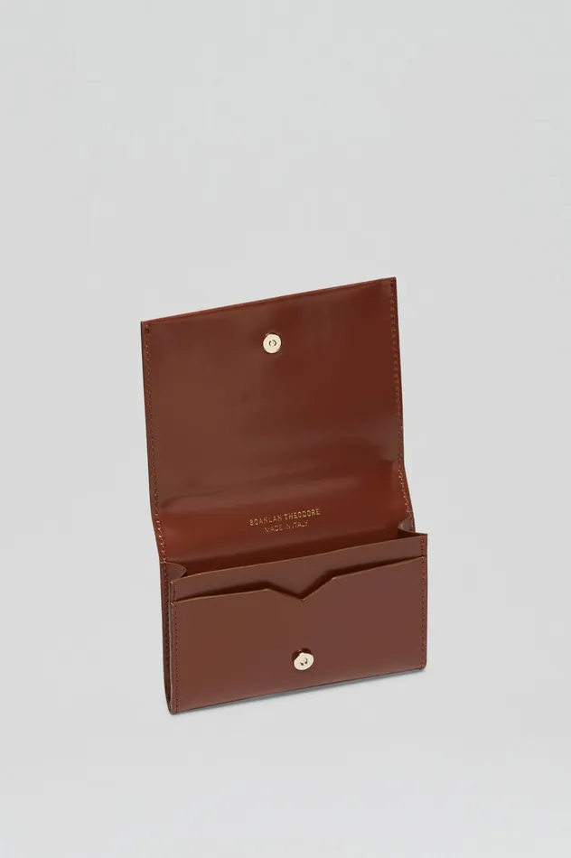 Leather Scanlan Theodore Women CARD HOLDER CIGAR