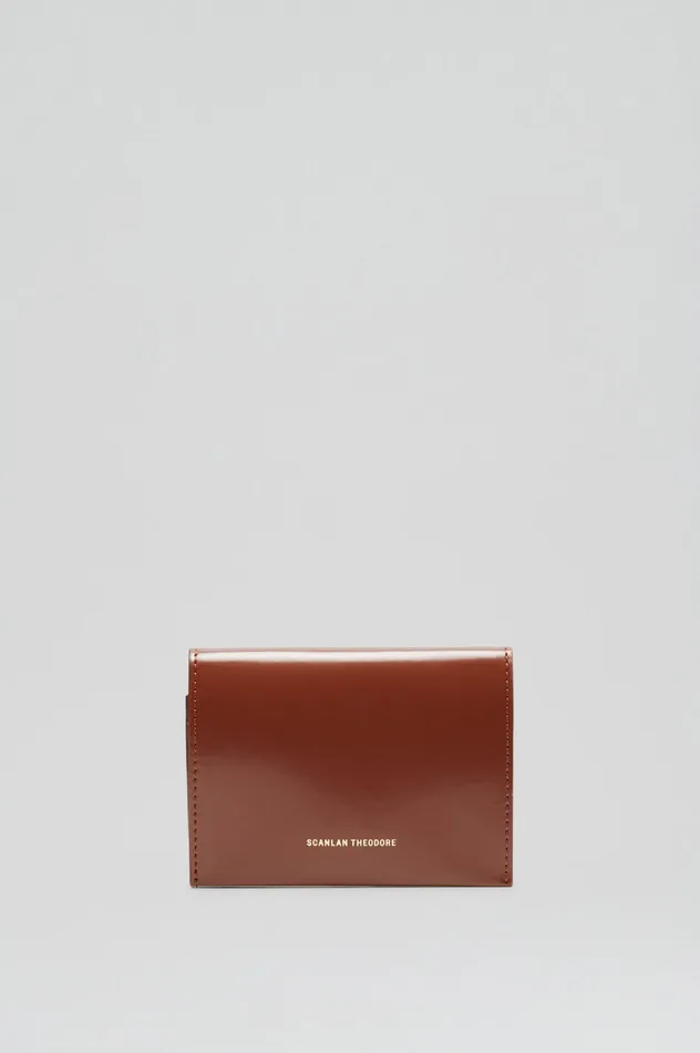 Leather Scanlan Theodore Women CARD HOLDER CIGAR Leather Scanlan Theodore Women CARD HOLDER CIGAR
