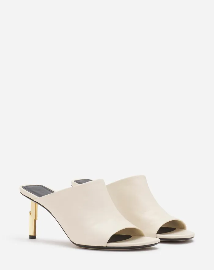 Leather Sequence By Lanvin Mules Milk Women Lanvin Sandals and Mules