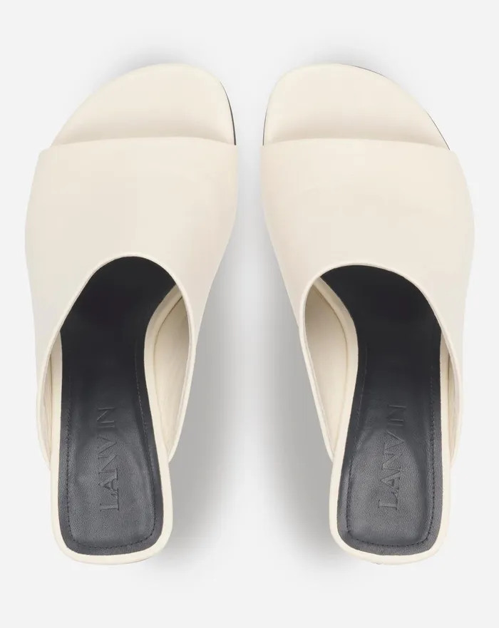 Leather Sequence By Lanvin Mules Milk Women Lanvin Sandals and Mules