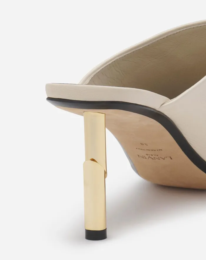 Leather Sequence By Lanvin Mules Milk Women Lanvin Sandals and Mules