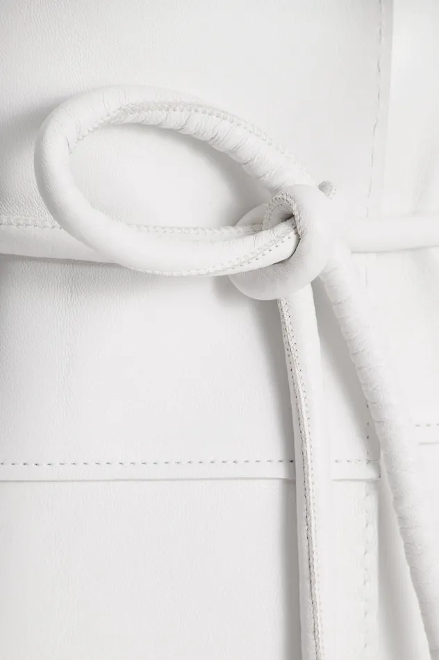 Leather Women LEATHER BONDED JACKET WHITE Scanlan Theodore Leather Women LEATHER BONDED JACKET WHITE Scanlan Theodore