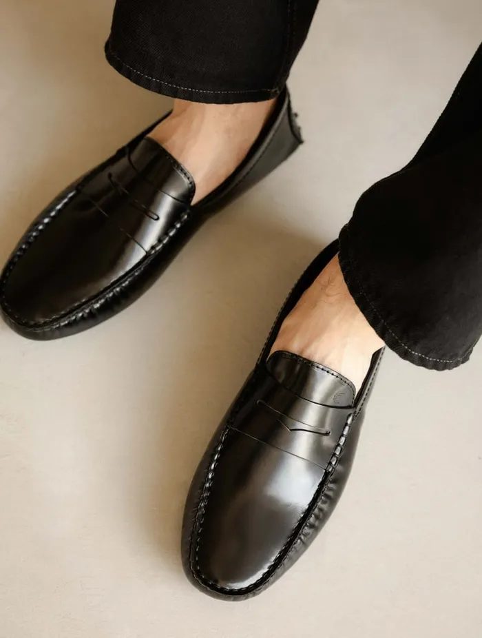 Lewis Siyah Black Men Bobbies Loafers