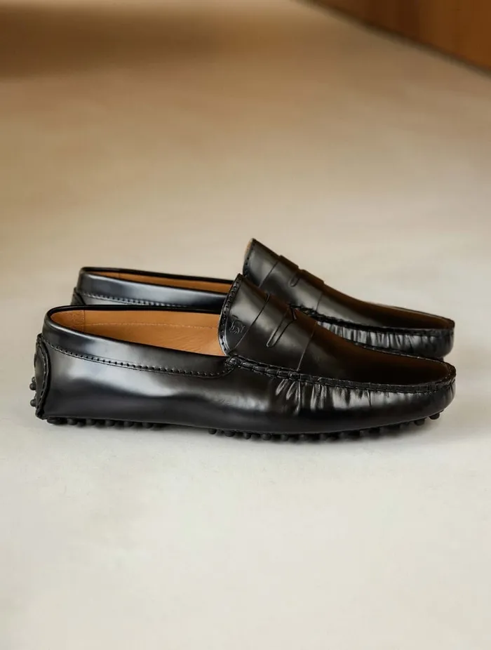 Lewis Siyah Black Men Bobbies Loafers
