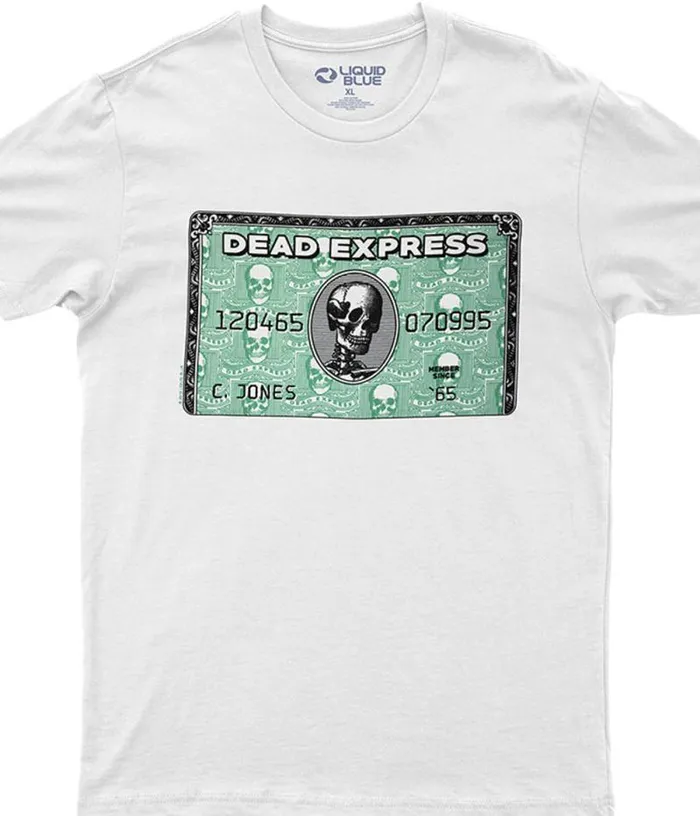 Liquid Blue Athletic TShirt Men Dead Express White Athletic TShirt