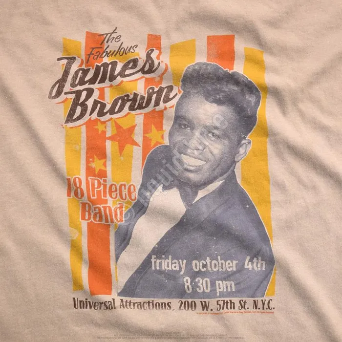 Liquid Blue Athletic TShirt Men Fabulous James Brown Tan Athletic TShirt