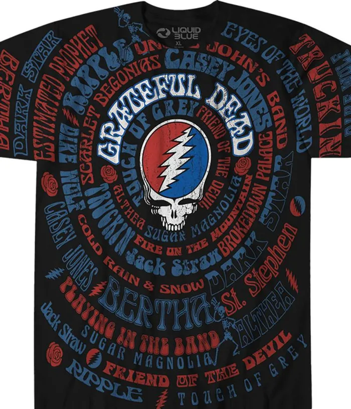 Liquid Blue Athletic TShirt Men GD Songs Black Athletic TShirt