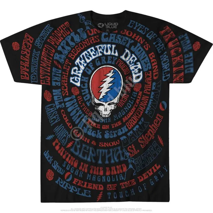 Liquid Blue Athletic TShirt Men GD Songs Black Athletic TShirt