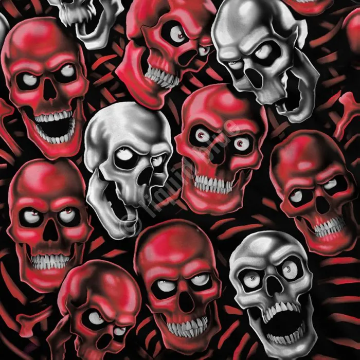 Liquid Blue Athletic TShirt Men Skull Pile Red Grey Black Athletic TShirt