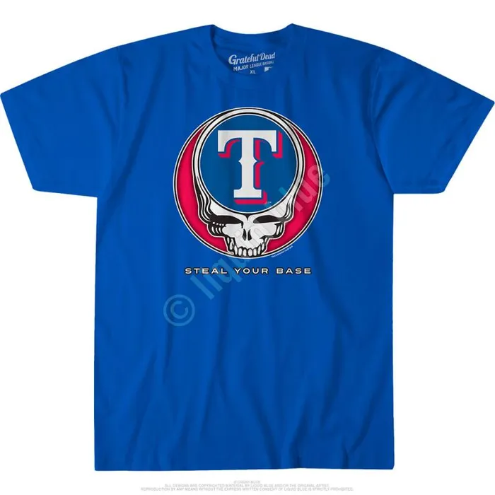 Liquid Blue Athletic TShirt Men Texas Rangers Steal Your Base Blue Athletic TShirt Liquid Blue Athletic TShirt Men Texas Rangers Steal Your Base Blue Athletic TShirt
