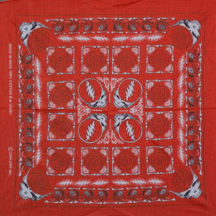 Liquid Blue Bandanas Accessories GD Rose Red Bandana