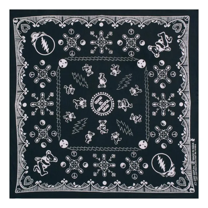 Liquid Blue Bandanas Accessories Good Ol GD Black Bandana