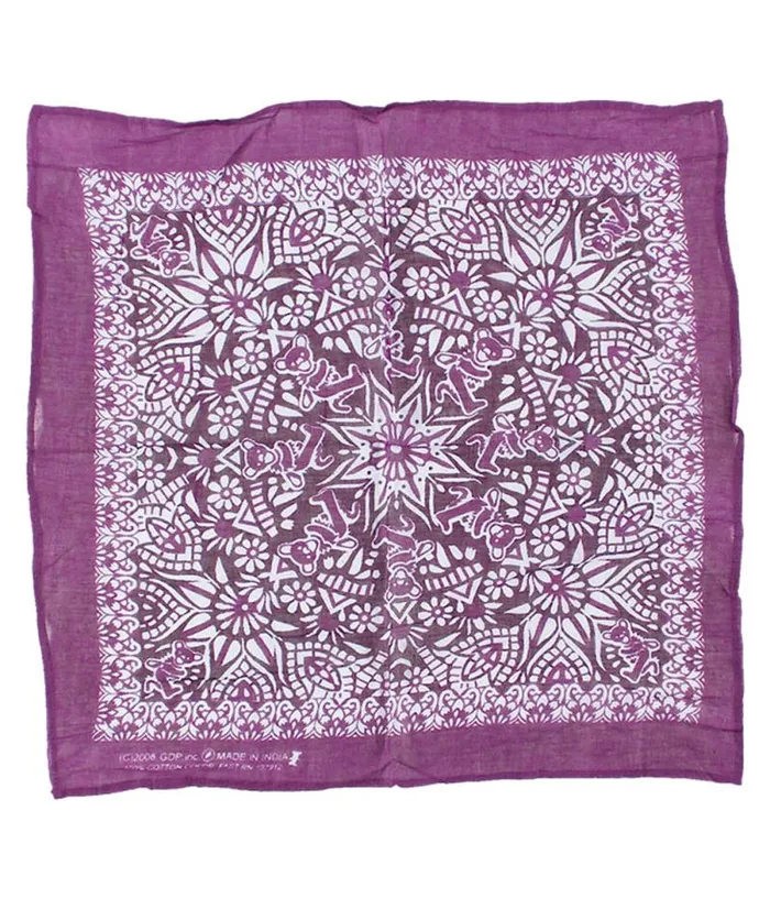 Liquid Blue Bandanas Accessories Mandala Purple Bandana Purple