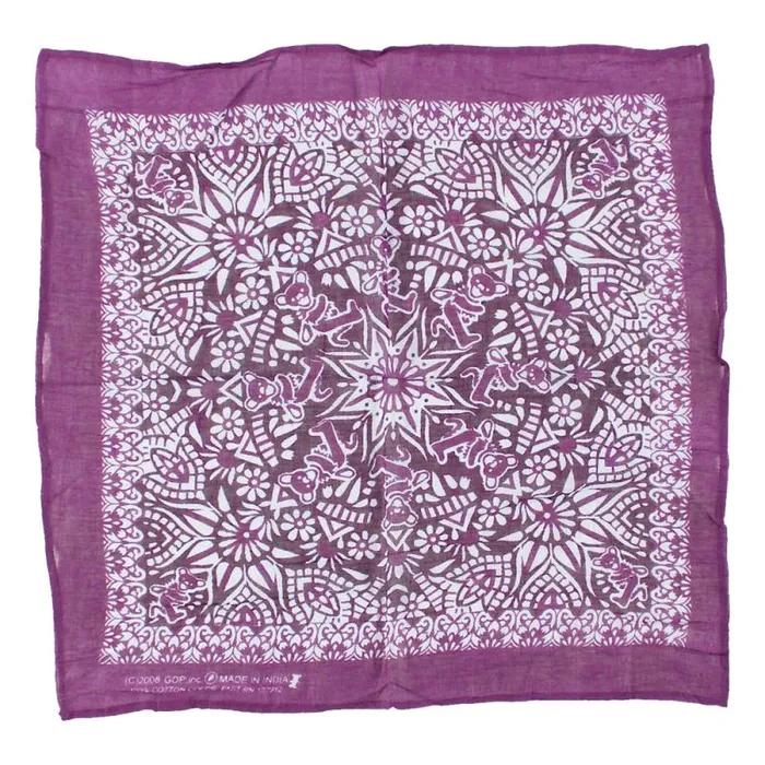 Liquid Blue Bandanas Accessories Mandala Purple Bandana Purple