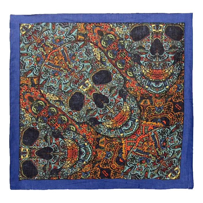 Liquid Blue Bandanas Accessories Skull Blue 3D Bandana