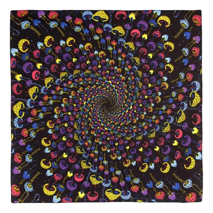 Liquid Blue Bandanas Accessories Spiral Shroom 3D Bandana