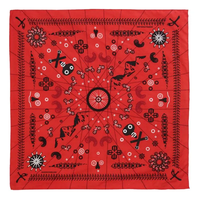 Liquid Blue Bandanas Accessories Zest For Life Mtn Bike Red Bandana