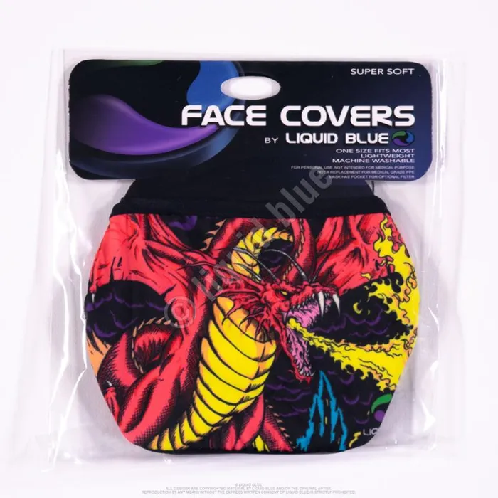 Liquid Blue Face Coverings Accessories Dragon Face Covering