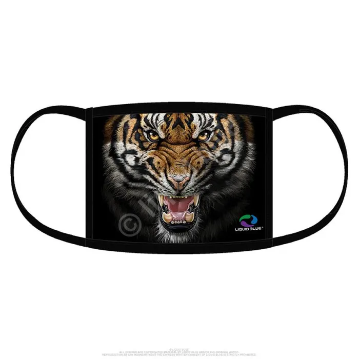 Liquid Blue Face Coverings Accessories Tiger Face Face Covering