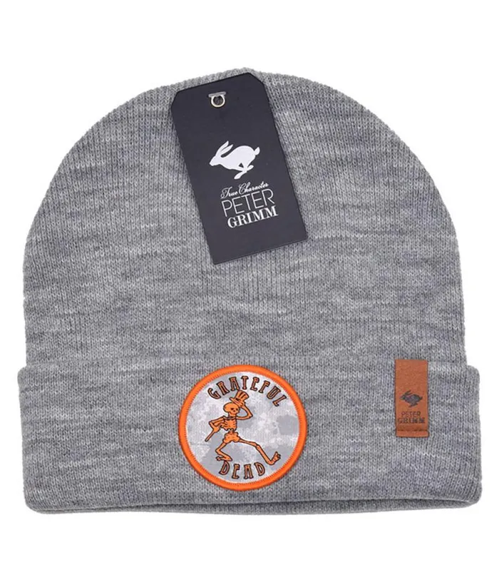 Liquid Blue Hats Accessories Grateful Dead Dancing Skelly Grey Beanie