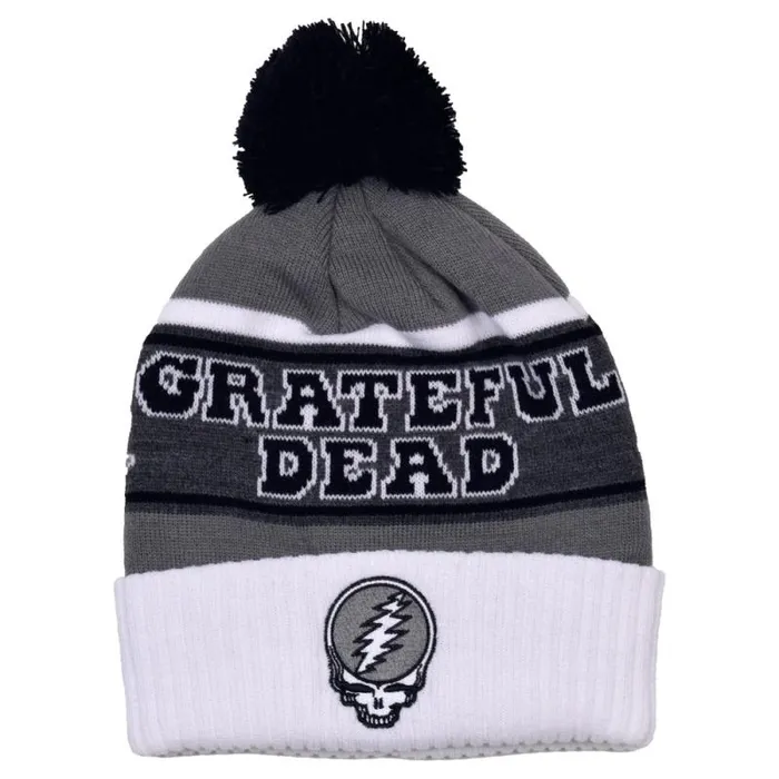 Liquid Blue Hats Accessories Steal Your Face Bears Winter Black and White Knit Hat Liquid Blue Hats Accessories Steal Your Face Bears Winter Black and White Knit Hat