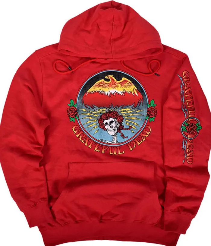 Liquid Blue Hoodie Men Bertha Eagle Red Sleeve Printed Hoodie