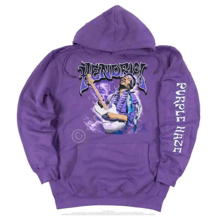 Liquid Blue Hoodie Men Purple Haze Purple Sleeve Printed Hoodie