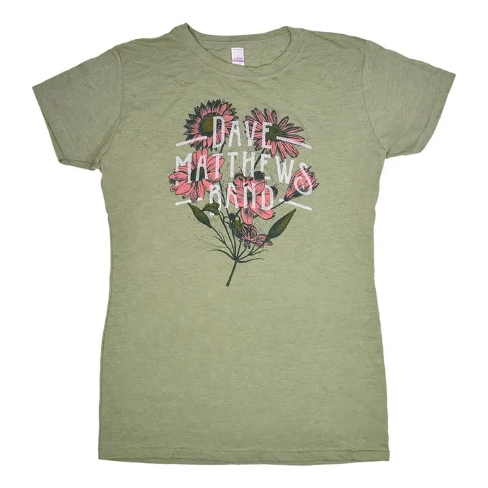 Liquid Blue Juniors Long Length Women Dave Matthews Band Flowers Green Heather Juniors Long Length TShirt Liquid Blue Juniors Long Length Women Dave Matthews Band Flowers Green Heather Juniors Long Length TShirt