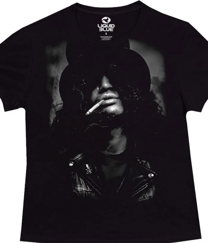Liquid Blue Juniors Long Length Women Slash Top Hat Womens Black Juniors Long Length TShirt