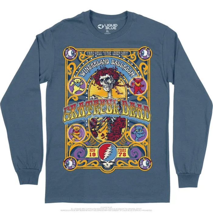 Liquid Blue Long Sleeve Men Closing Of Winterland Long Sleeve TShirt