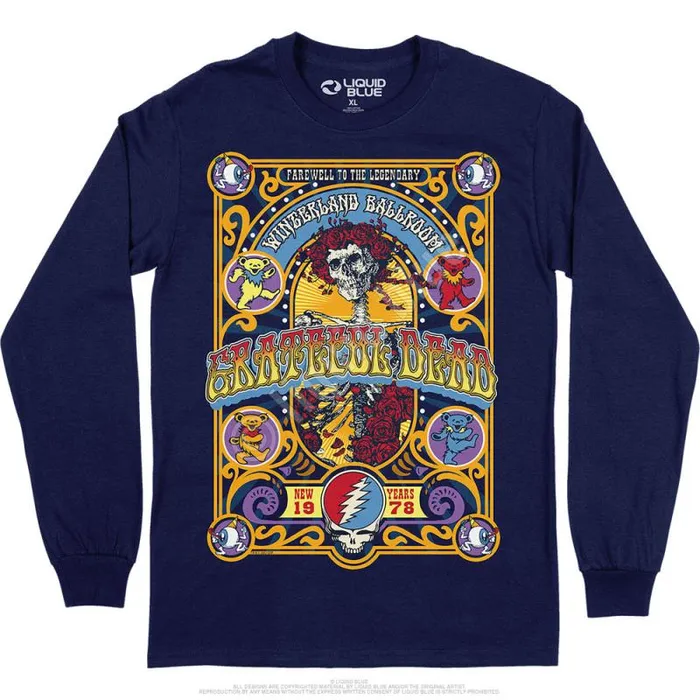 Liquid Blue Long Sleeve Men Closing Of Winterland Long Sleeve TShirt