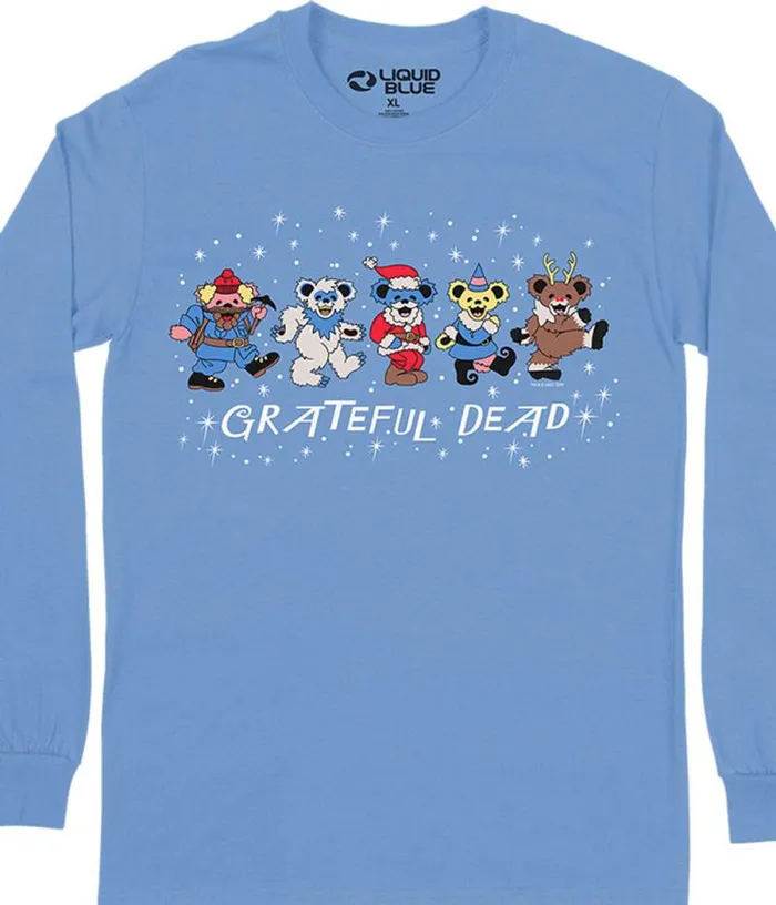 Liquid Blue Long Sleeve Men Dead Nose Reinbears Long Sleeve TShirt