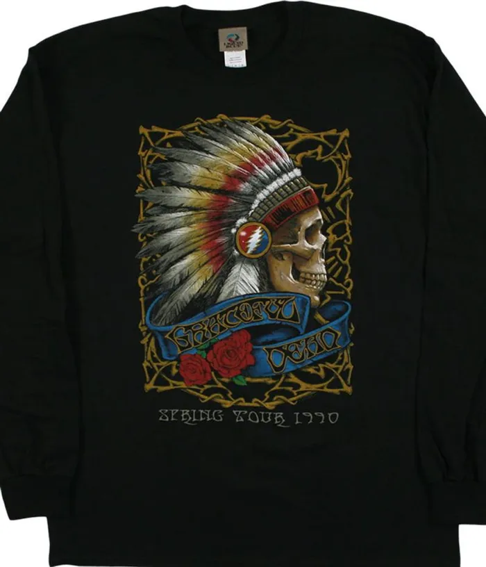 Liquid Blue Long Sleeve Men Spring Tour 03990 Black Long Sleeve TShirt