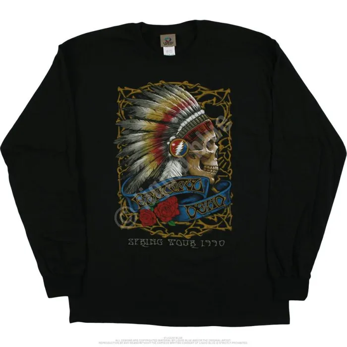 Liquid Blue Long Sleeve Men Spring Tour 03990 Black Long Sleeve TShirt