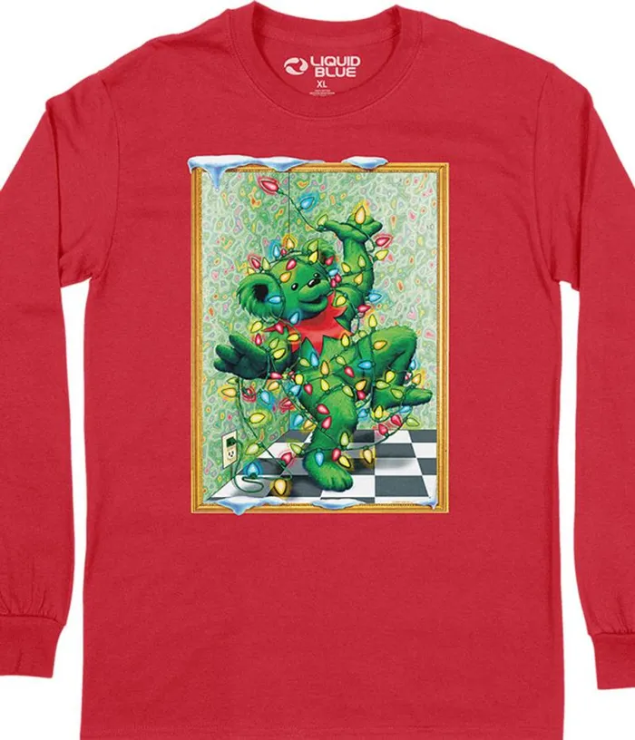 Liquid Blue Long Sleeve Men Tangled Bear Long Sleeve TShirt