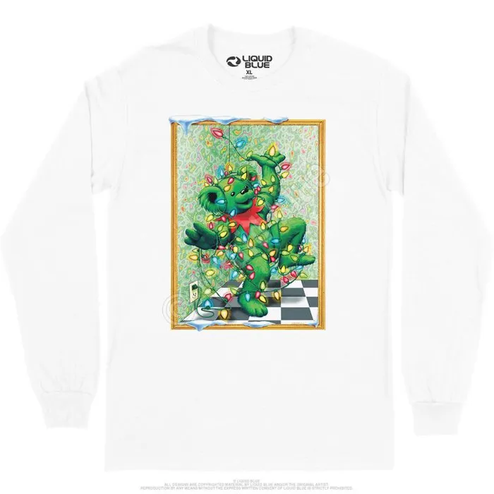 Liquid Blue Long Sleeve Men Tangled Bear Long Sleeve TShirt